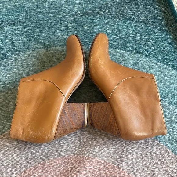 Fortress Of Inca Anthropologie Leather Western Ankle Booties - Picture 10 of 14